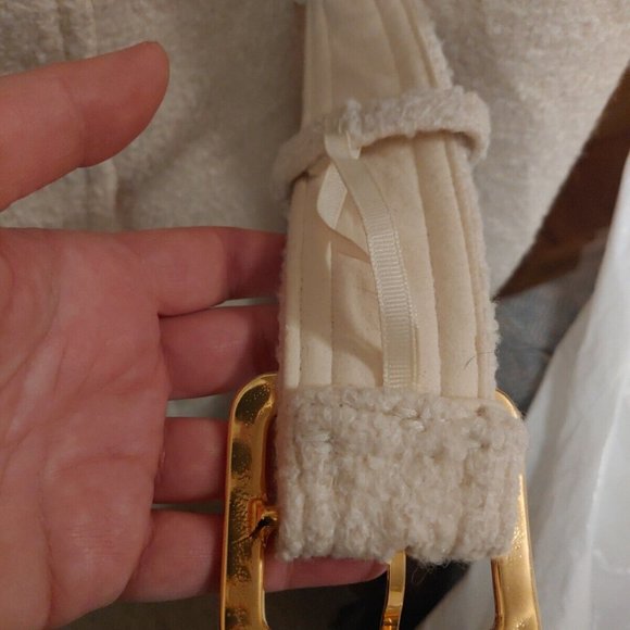 Milly New York Spring Coat Wool Cream Belted Boucle Total Glam Made in USA - Picture 6 of 9
